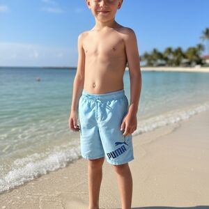Puma Kids Aqua Blue Beach Shorts